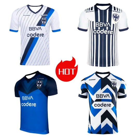 Men's and Women's Jersey Monterrey Football Jersey Sports Casual T-Shirts Outdoor Game Training Breathable Quick-Drying Tops2025