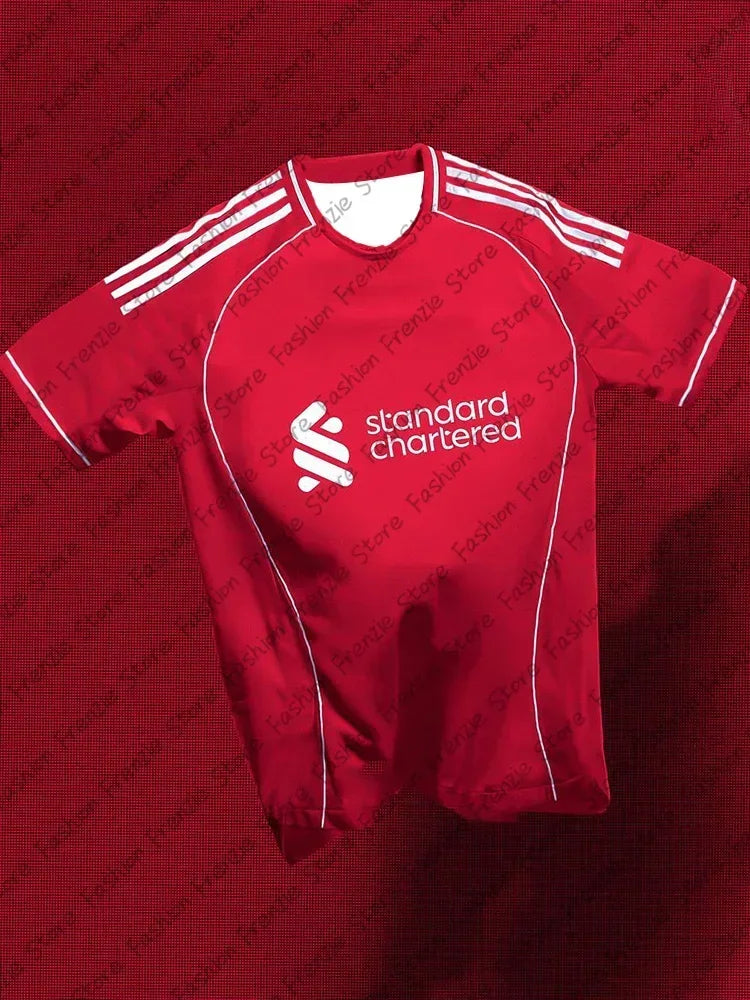 24/25 Men's Sport T-shirt Liverpool Vintage Design Edition Football Jersey Fashion Sports Jerseys Casual Women Kids Tshirt Tops