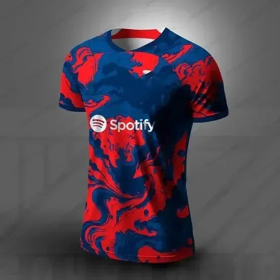 Summer Barcelona Special Edition Football Jersey Men Women's Comfortable Breathable Quick Drying Motorcycle Training T-shirts