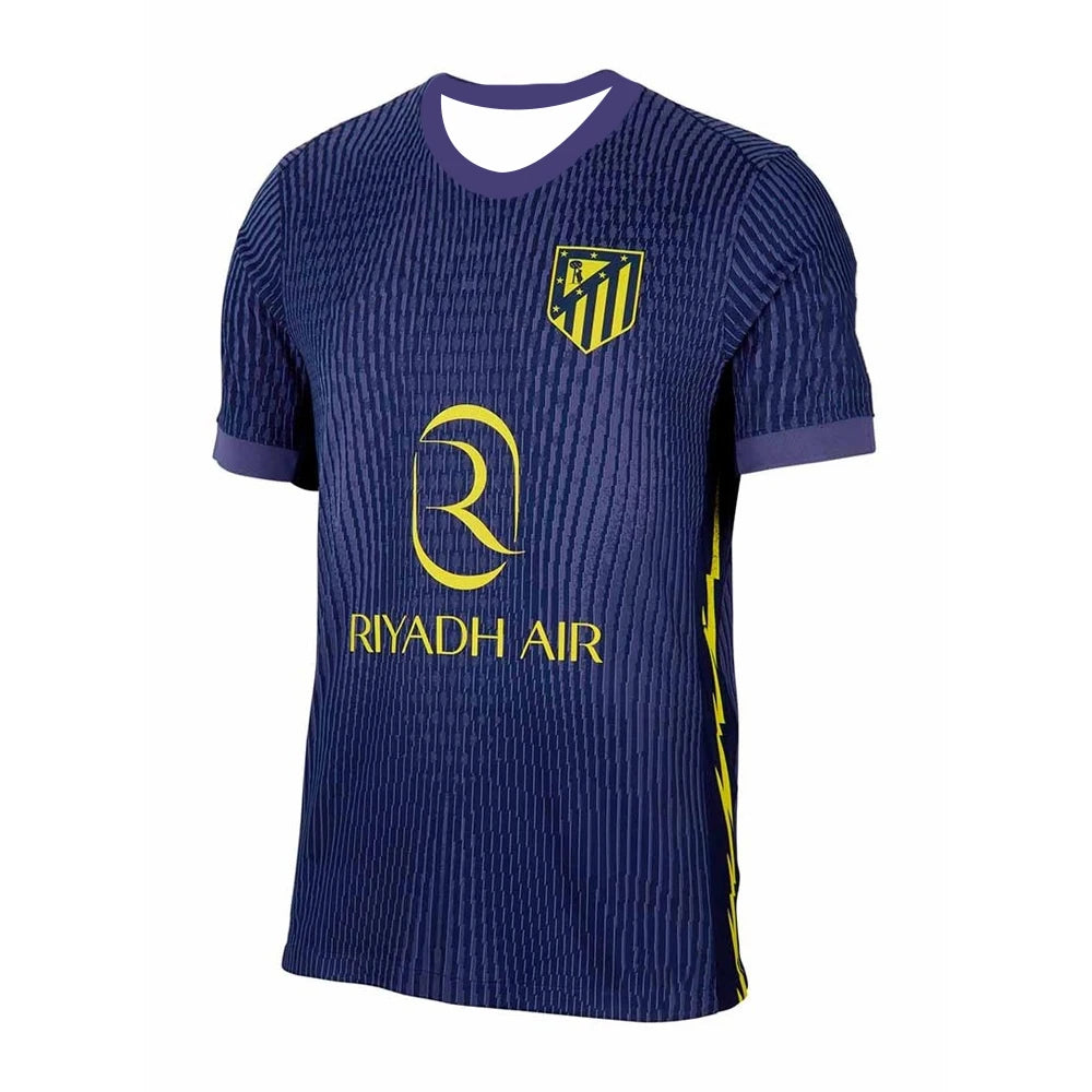 2025 Mens Atlético Madrid Short Sleeve Away Football Shirt Youth Kids Training Soccer Uniform Oversized Breathable Cool Jersey