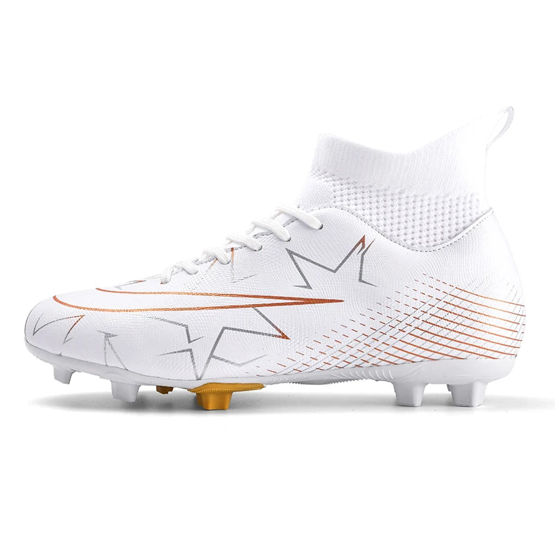Professional Soccer Shoes Men Outdoor High-Top Sports Football Boots Boots Ag/Fg Long Spikes Artificial Grass Training Match Spi