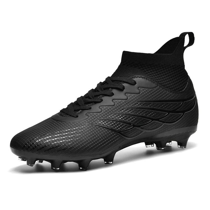 Superfly FG Football Boots Outdoor Soccer Cleat Black Shoes Soft Sport Professional Shoes Breathable Comfortable Boots Plus Size