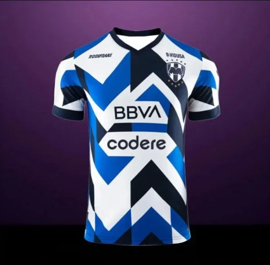 Men's And Women's Jersey Monterrey Football Jersey  Sports Casual T-Shirts Outdoor Game Training Breathable Quick-Drying Tops