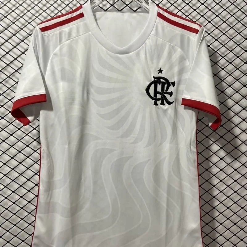 Flamengo 2025 away white football jersey, match sports training suit, sports T-shirt, 3D printed, breathable and comfortable