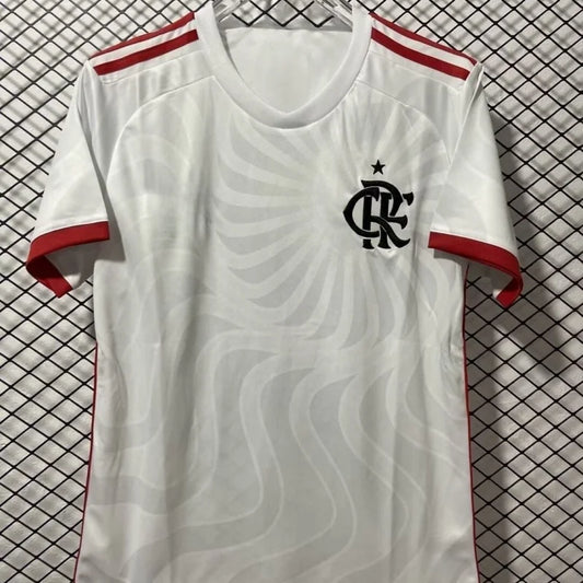 Flamengo 2025 away white football jersey, match sports training suit, sports T-shirt, 3D printed, breathable and comfortable