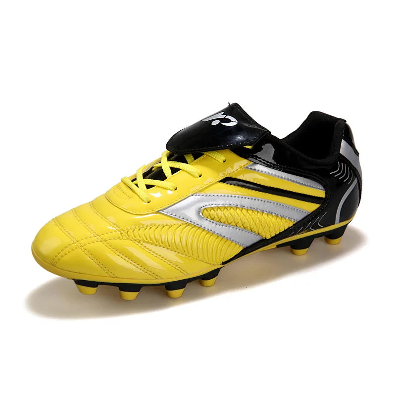 Men Football Soccer Boots Athletic Children Soccer Shoes New Leather High Top Male Cleats Training Football Sneakers Sport
