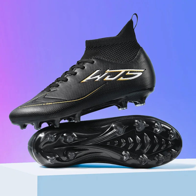 Professional Soccer Shoes Men Outdoor High-Top Sports Football Boots Boots Ag/Fg Long Spikes Artificial Grass Training Match