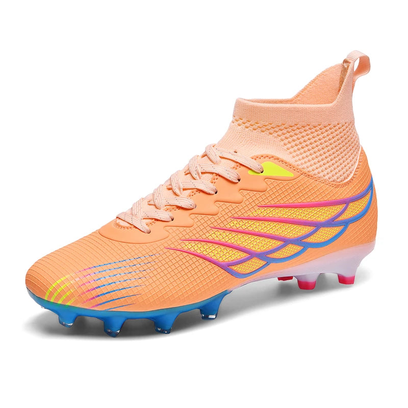 Superfly FG Football Boots Outdoor Soccer Cleat Black Shoes Soft Sport Professional Shoes Breathable Comfortable Boots Plus Size