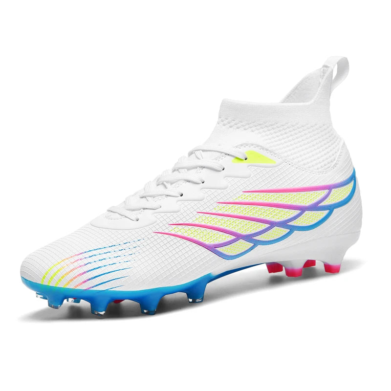 Superfly FG Football Boots Outdoor Soccer Cleat Black Shoes Soft Sport Professional Shoes Breathable Comfortable Boots Plus Size