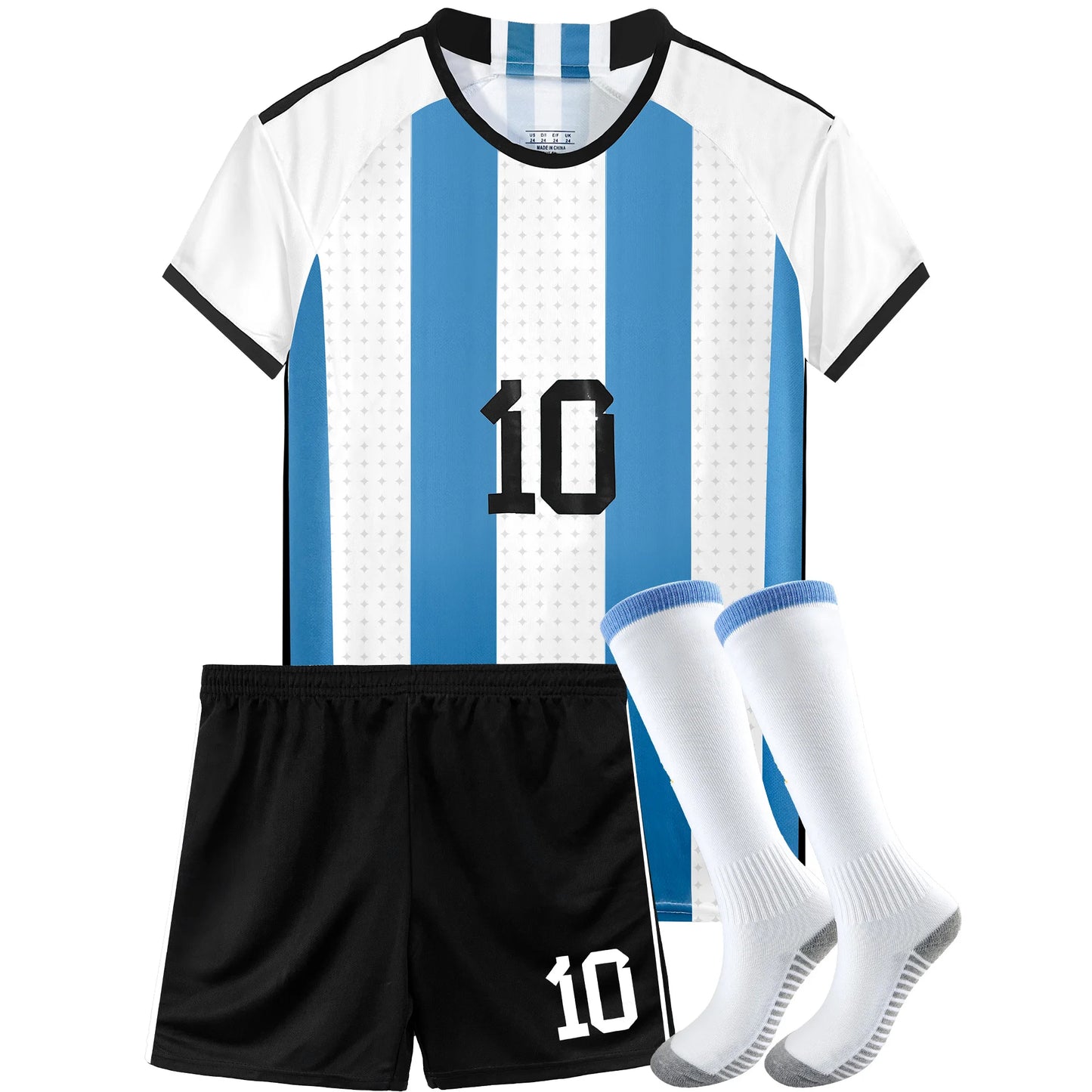 Boys' Soccer Jersey Youth Football Uniform Sports Shirt Kit for Kids Age 4-14,Soccer Birthday Gift