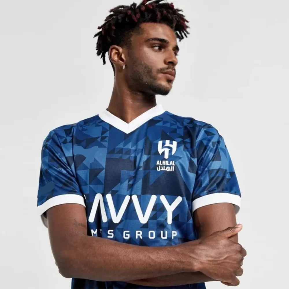 Al-hilal SFC Home Football Jersey 2024 Short-sleeved Quick-drying Sweat-absorbing Letter Print Men's And Women's T-shirt Tops