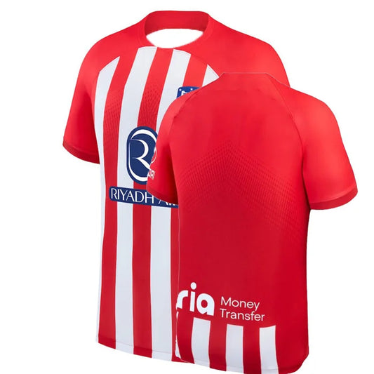 Atletico Madrid Fans Home Jersey 2324 Women and Men Sports T-shirt Fashionable 3D Printed Neutral Casual T-shirt Quick Drying
