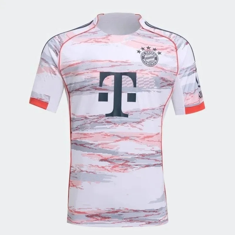 25-26 Bayern Munich Away Fan Version Muller Sports Training Short-sleeved Jersey Quick-drying and Breathable Men's T-shirt
