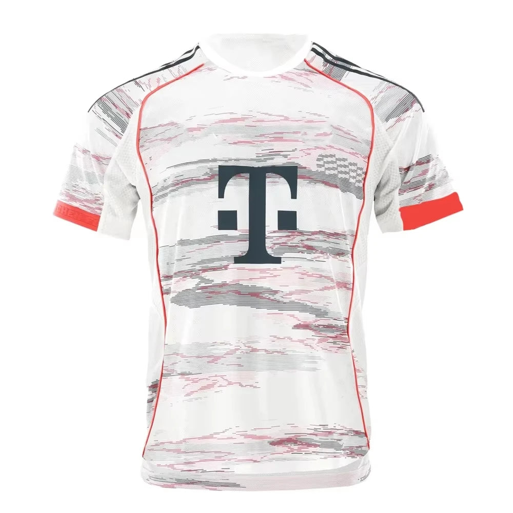 25-26 Latest Mens Bayern Away Short Sleeve Football Shirt Youth Kids Training Soccer Uniform Breathable Jersey Tee Tops