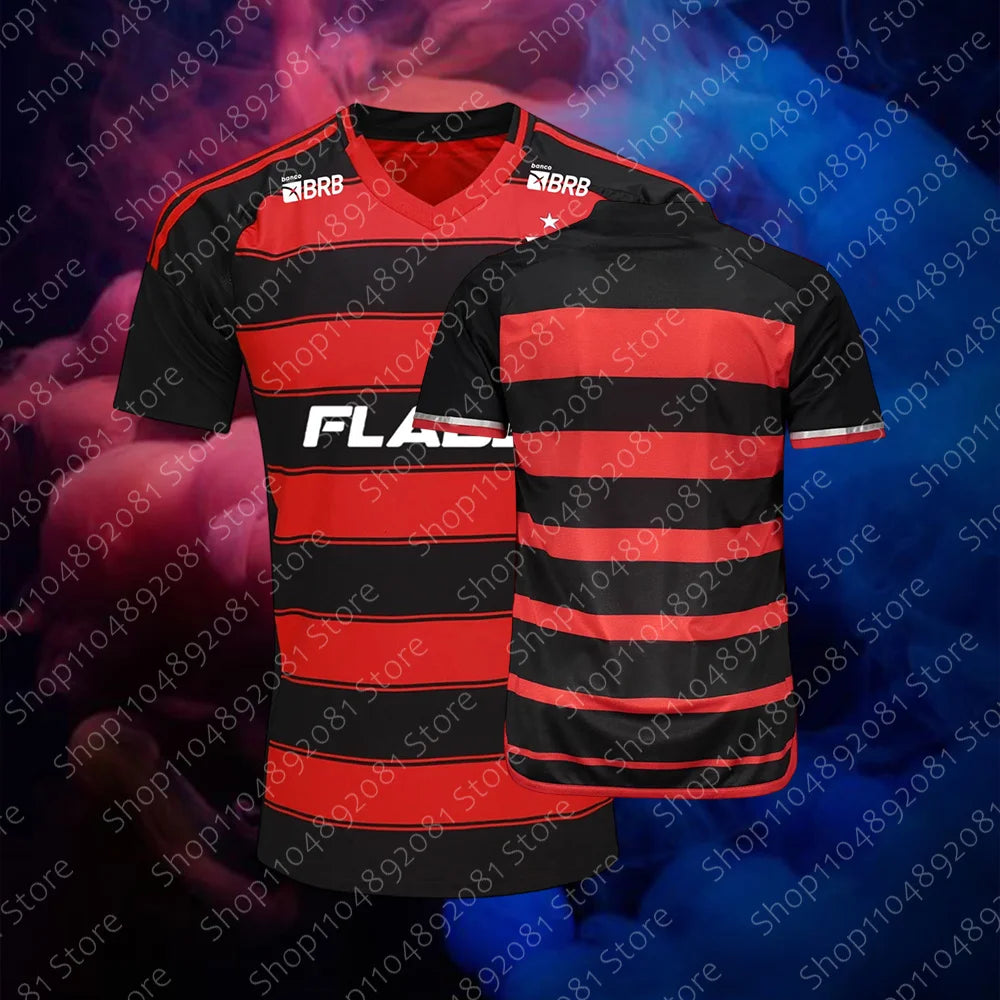 Flamengo Home/Away Training Football Jersey Adult Kids Summer Oversized T Shirt Soccer Short Sleeve Tops Fashion Men's Clothes