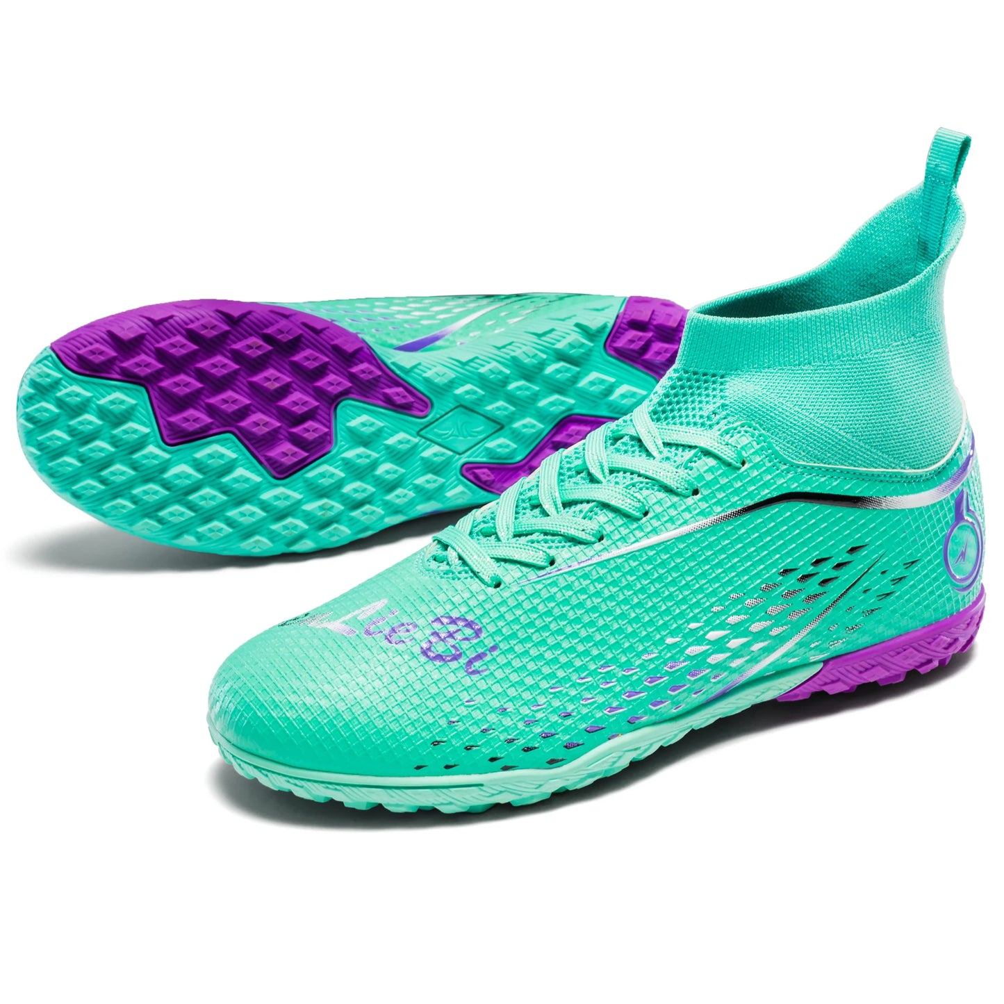 Football Cleats Men, Indoor Outdoor High Top Soccer Shoes Lightweight Shock Resistant Training Boots Professional Football Boots