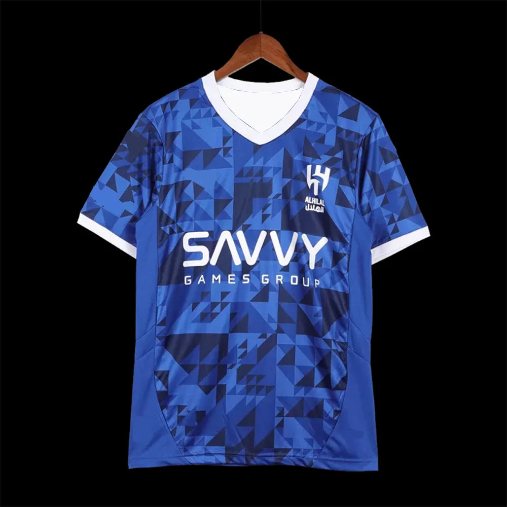 Al-hilal SFC Home Football Jersey 2024 Short-sleeved Quick-drying Sweat-absorbing Letter Print Men's And Women's T-shirt Tops