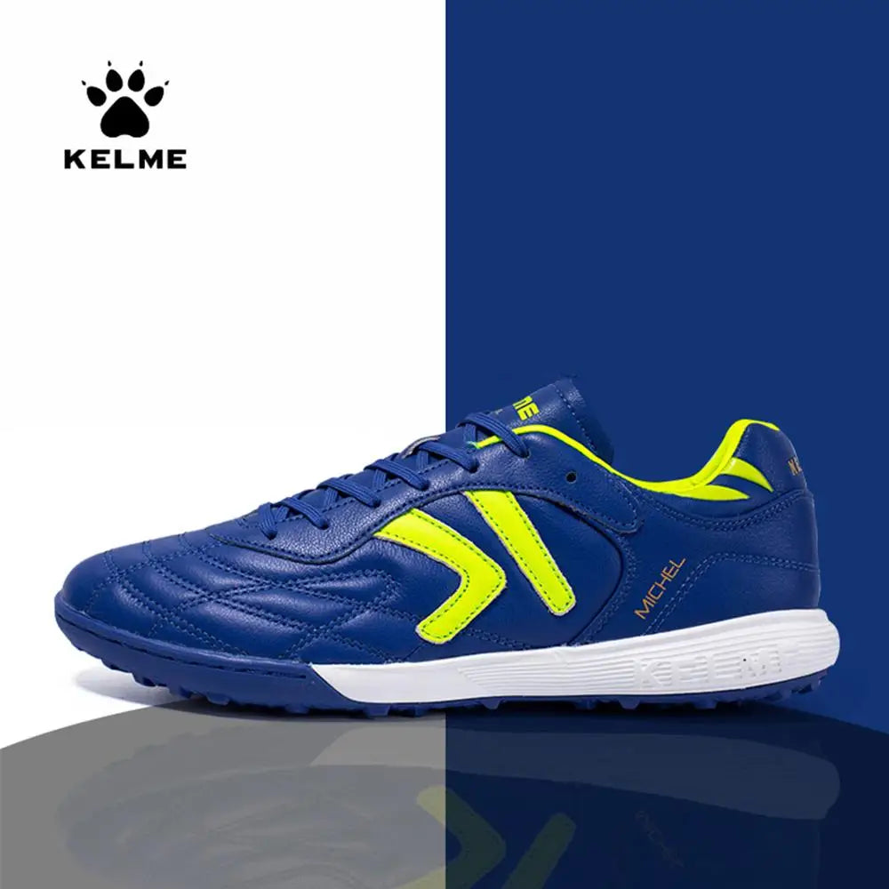 KELME Soccer Shoes TF Football Boots Calf-Skin Cleats  Professional Futsal Original Football Training  Sneakers  ZX80011017
