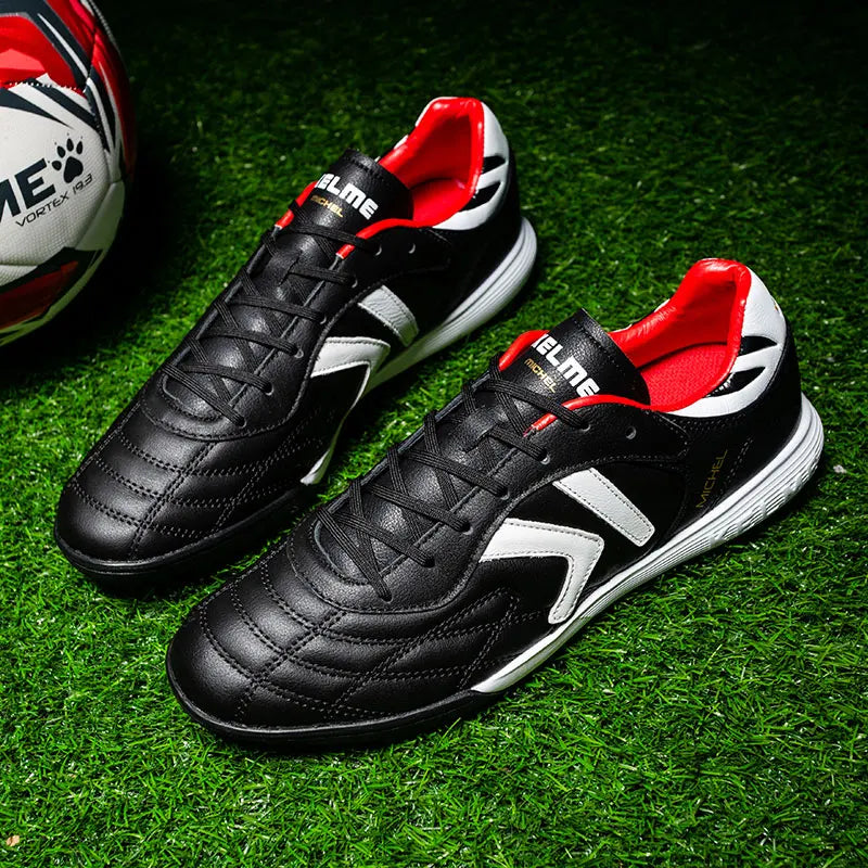 KELME Soccer Shoes TF Football Boots Calf-Skin Cleats  Professional Futsal Original Football Training  Sneakers  ZX80011017