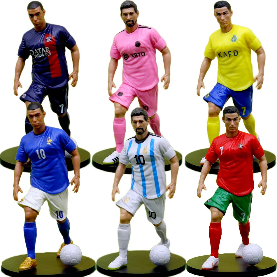 C.Ronaldo Messi Mbappe  star of football figurines, fan supplies, and souvenirs for Real Madrid and Barcelona