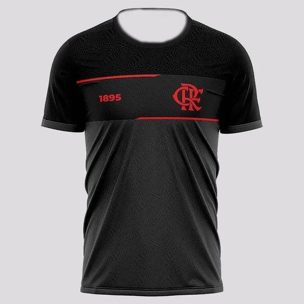 2025 New Flamengo Away Short Sleeve Football Shirt Youth Kids Training Soccer Oversized Uniform Breathable Unisex Jersey