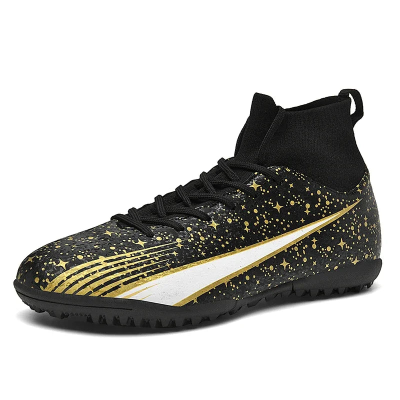 Man Soccer Shoes TF/FG High-Top Lightweight Breathable Football Boots Professional Outdoor Grass Sneakers EUR Size 35-47