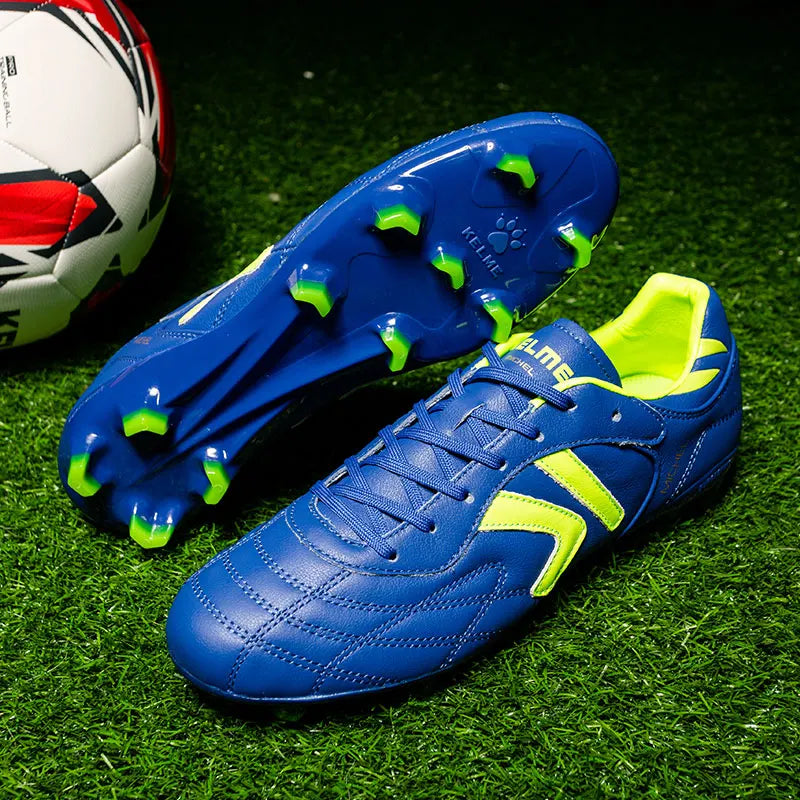 KELME Soccer Shoes TF Football Boots Calf-Skin Cleats  Professional Futsal Original Football Training  Sneakers  ZX80011017