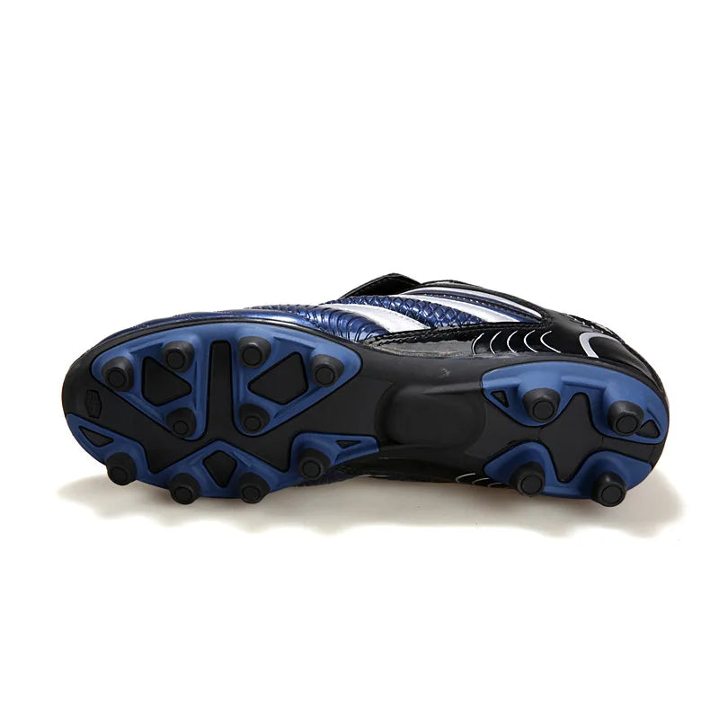 Men Football Soccer Boots Athletic Shoes New Leather Big Size High Top Cleats Training Sneaker Comfortable