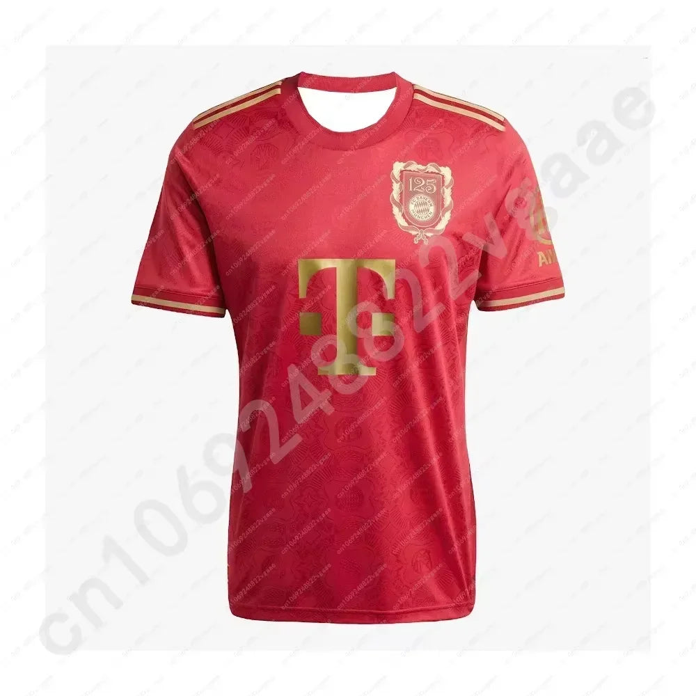 2025 Munich Boys Men Football Jersey Clothes Home Tee B-Bayern Soccer Shirt 125-Years Anniversary Kit Sportswear Train Team Top
