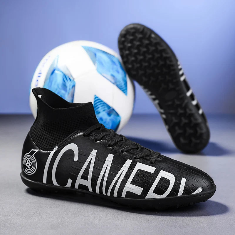 Professional Football Boots For Men Big Size 48 High Top Turf Soccer Shoes Man Outdoor Society Soccer Cleats Men chuteira campo