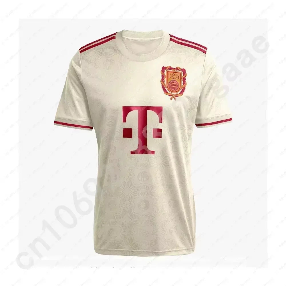 2025 Munich Boys Men Football Jersey Clothes Home Tee B-Bayern Soccer Shirt 125-Years Anniversary Kit Sportswear Train Team Top