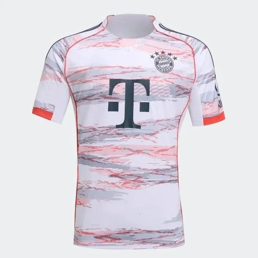 25-26 Bayern Munich Away Fan Version Muller Sports Training Short-sleeved Jersey Quick-drying and Breathable Men's T-shirt