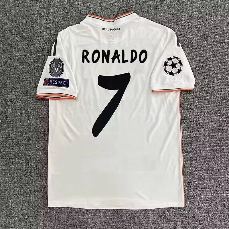 Classic Retro 2013_2014 Real Madrid Home football jersey 3d Printing Breathable Comfortable Outdoor Sports Training Short Sleeve