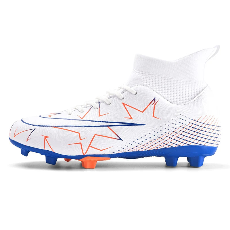 Professional Soccer Shoes Men Outdoor High-Top Sports Football Boots Boots Ag/Fg Long Spikes Artificial Grass Training Match Spi