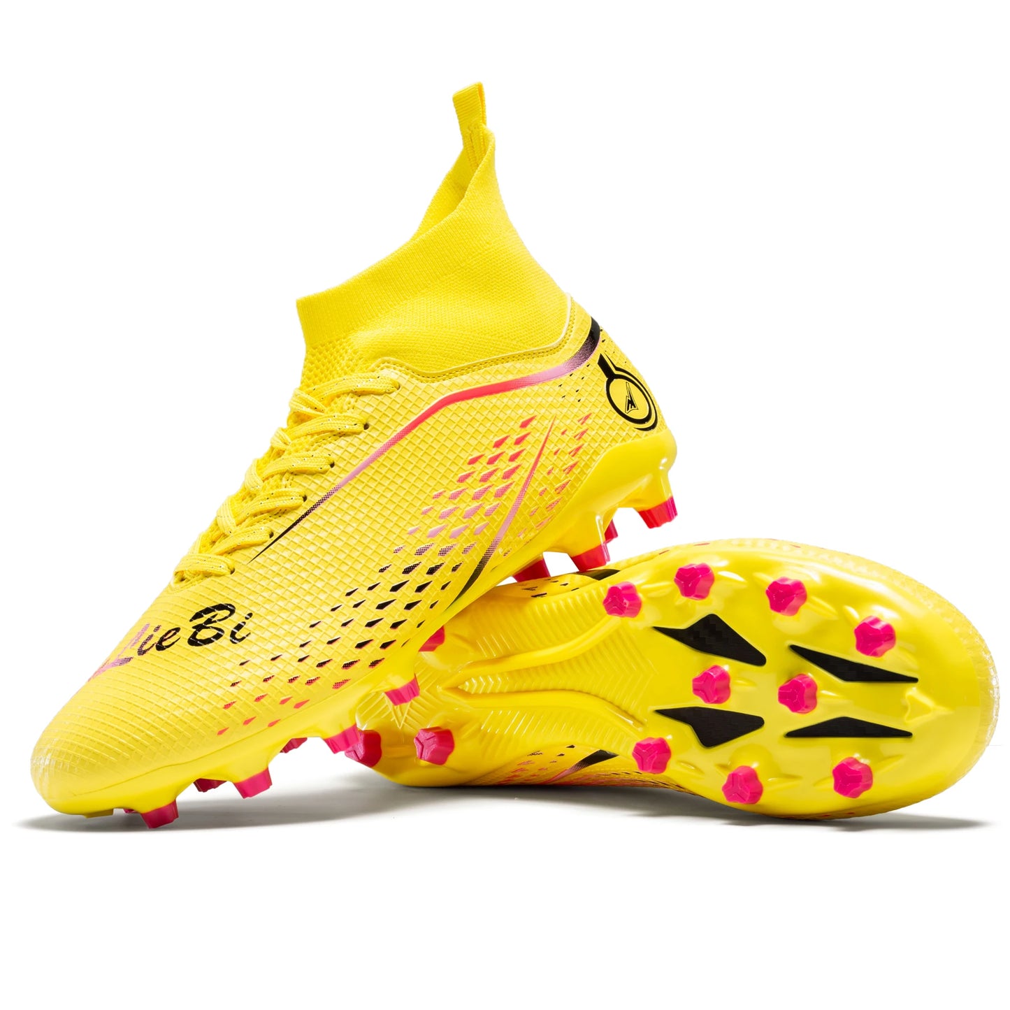 Football Cleats Men, Indoor Outdoor High Top Soccer Shoes Lightweight Shock Resistant Training Boots Professional Football Boots