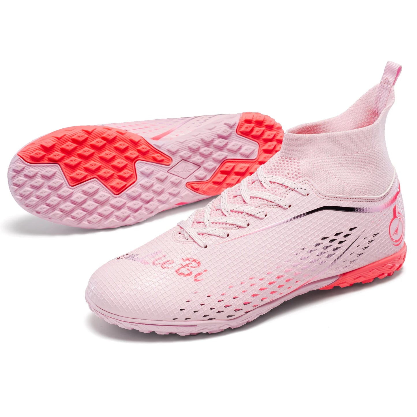 Football Cleats Men, Indoor Outdoor High Top Soccer Shoes Lightweight Shock Resistant Training Boots Professional Football Boots