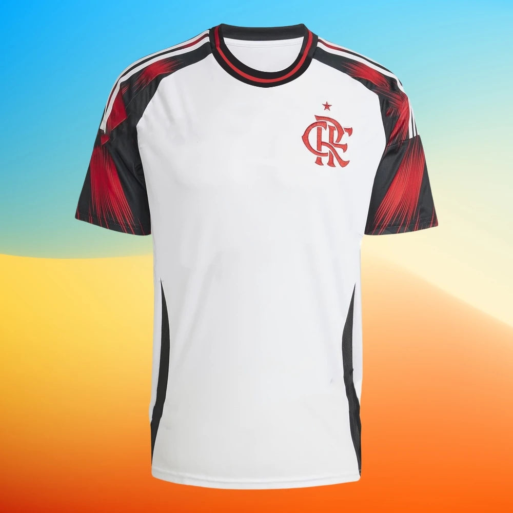 2025 Mens Flamengo Away Short Sleeve Football Shirt Youth Kids Training Soccer Oversized Uniform Breathable Unisex Jersey