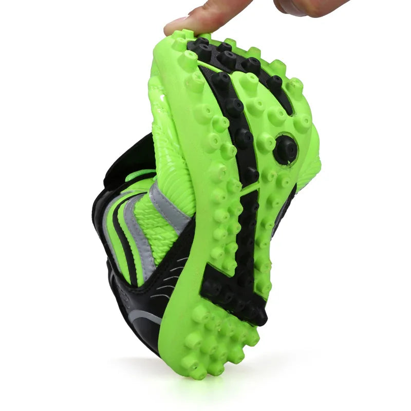 Men Football Soccer Boots Athletic Shoes New Leather Big Size High Top Cleats Training Sneaker Comfortable